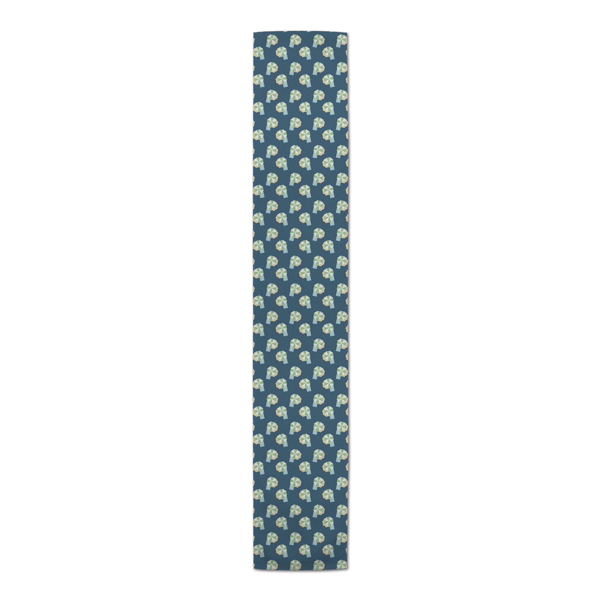 90" Umbrella Pattern Cotton Twill Runner